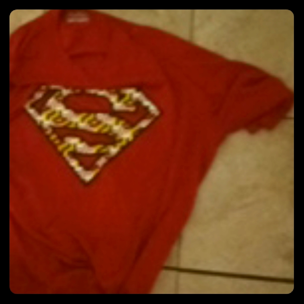 Red Superman Mens Under armour shirt